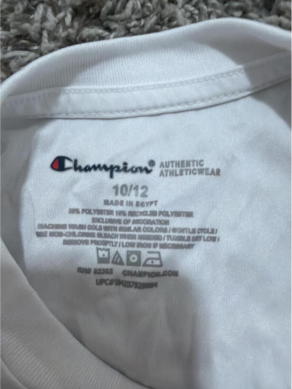 Champion Kids Tee 10/12 White Logo - Picture 3 of 3